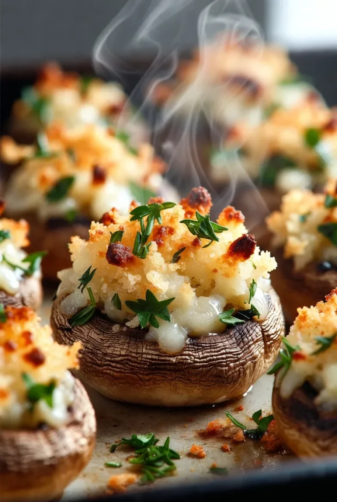 Garlic Parmesan Stuffed Mushrooms