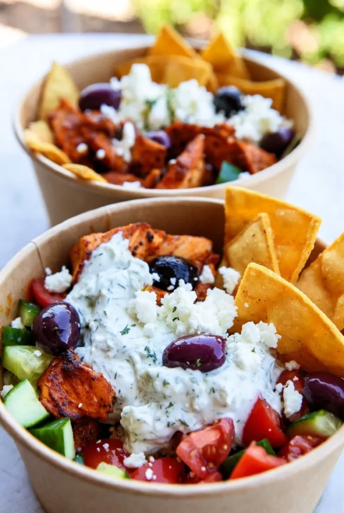 Greek Chicken Gyro Bowls