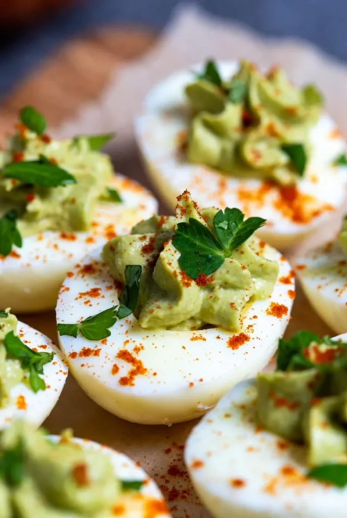 Green Avocado Deviled Eggs