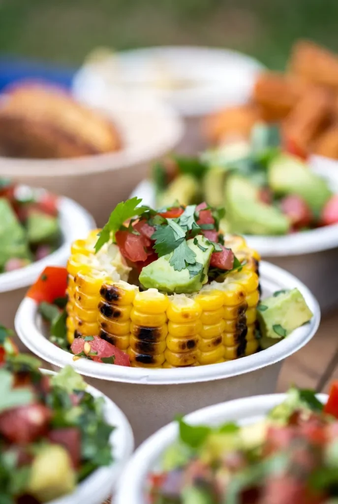 Grilled Corn and Avocado Salsa Cups