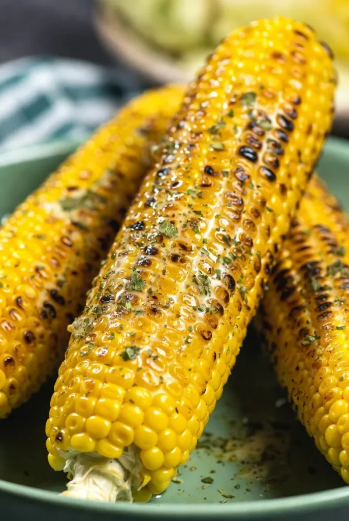 Grilled Corn on the Cob with Herb Butter