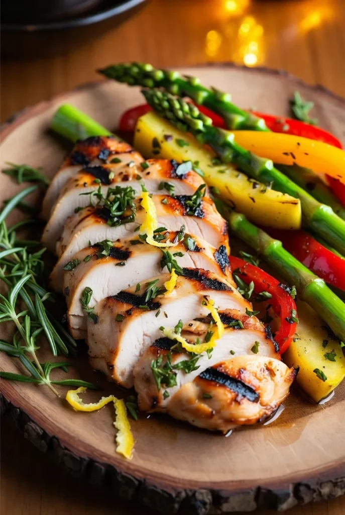 Grilled Lemon Herb Chicken with Summer Veggies