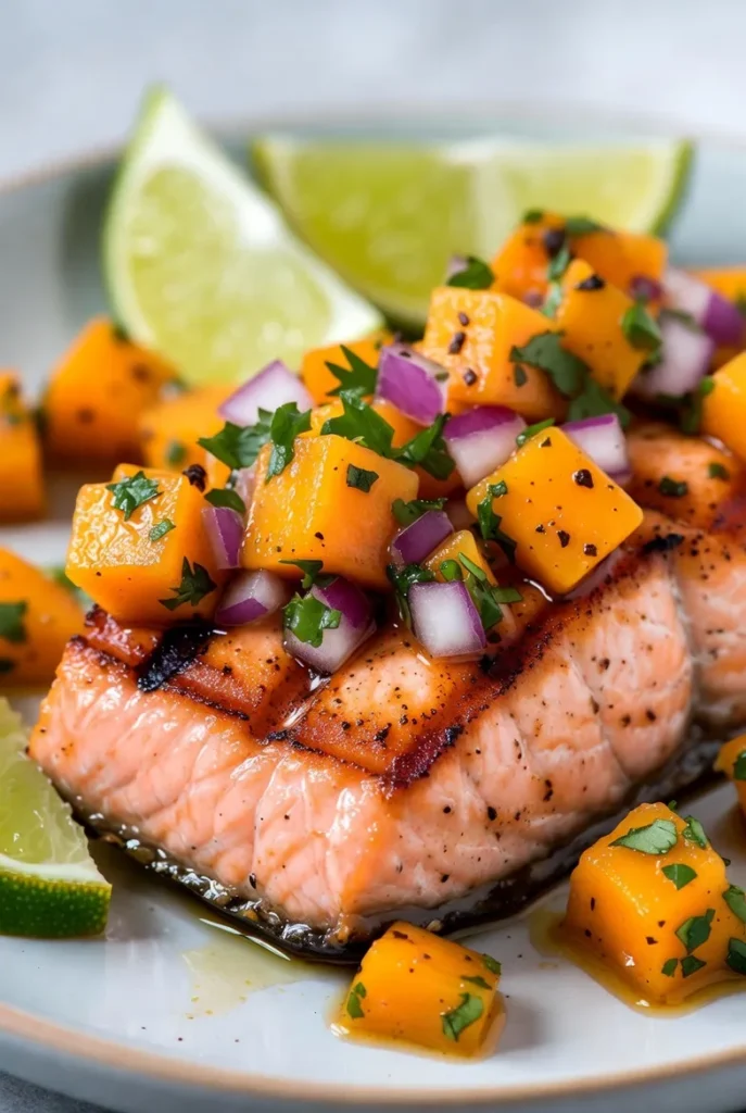 Grilled Salmon with Fresh Mango Salsa
