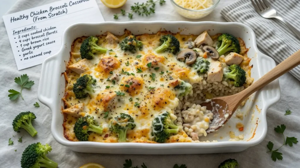 Healthy Chicken Broccoli Casserole (From Scratch)