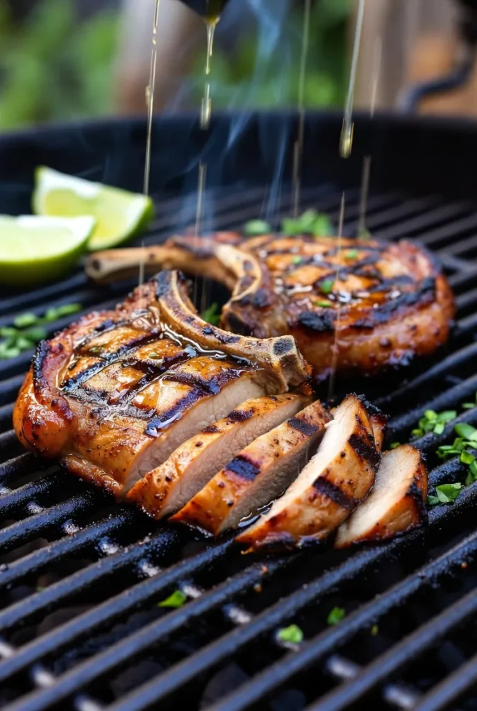 Honey Lime Grilled Pork Chops