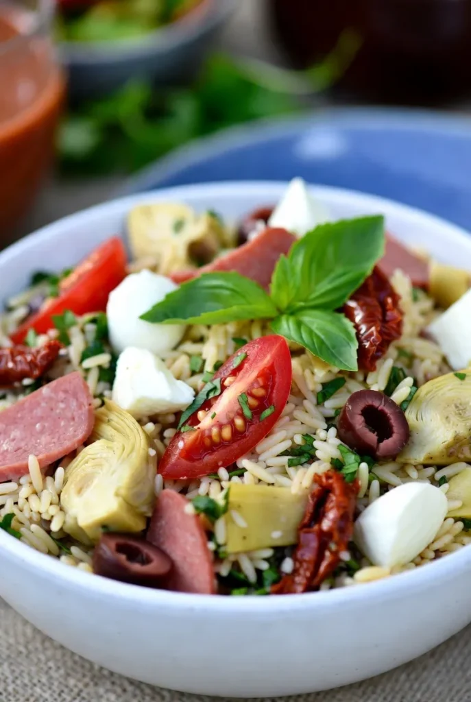 Italian Antipasto Orzo Salad