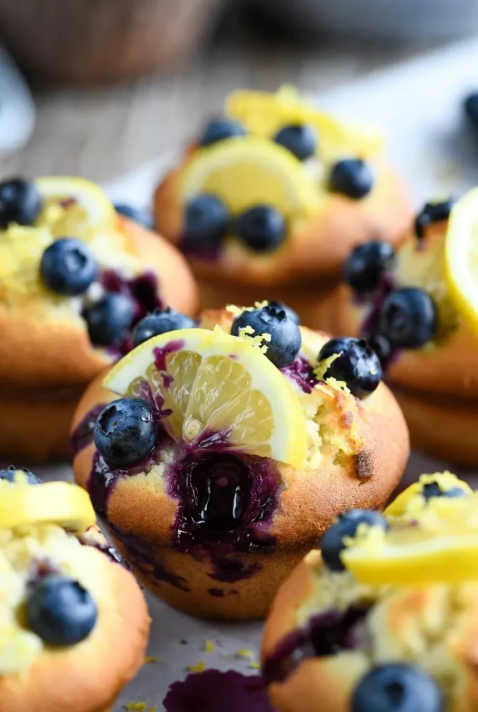 Lemon Blueberry Oat Muffins