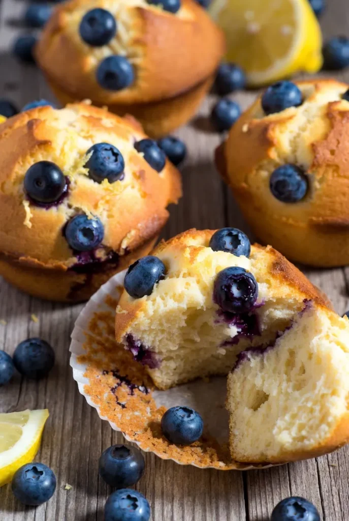 Lemon Blueberry Yogurt Muffins