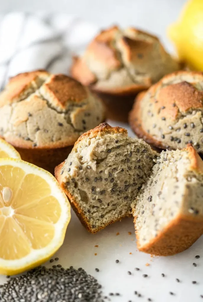 Lemon Chia Seed Yogurt Muffins