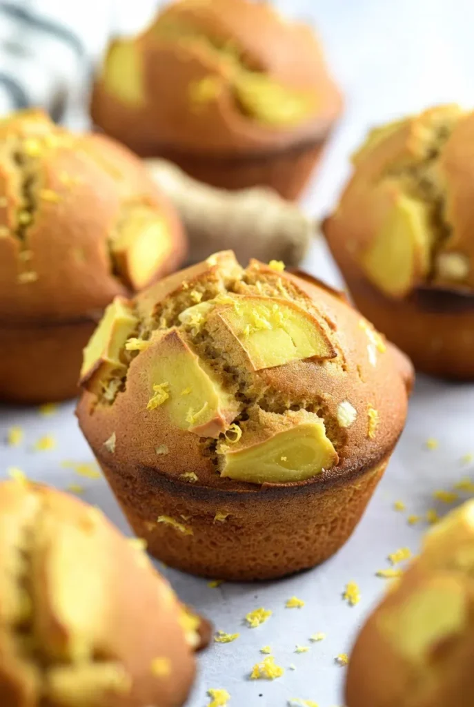 Lemon Ginger Yogurt Muffins