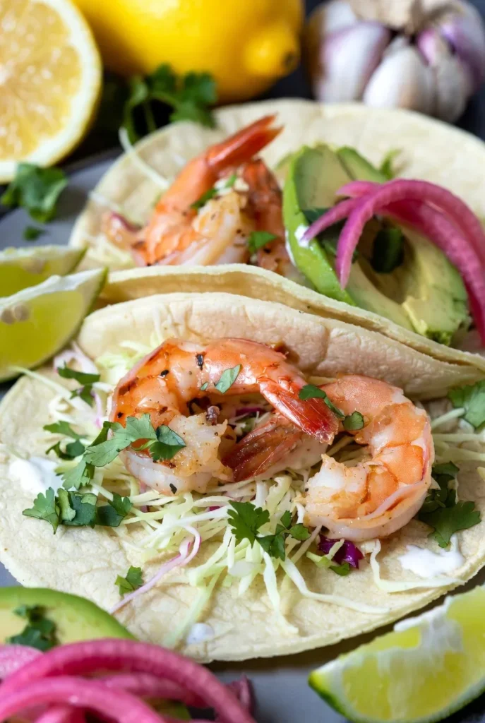 Lightning-Fast Lemon Garlic Shrimp Tacos