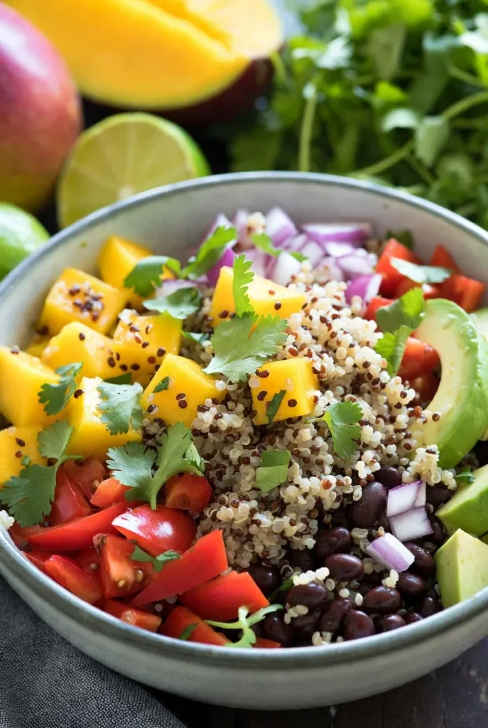 Mango Black Bean Quinoa Salad