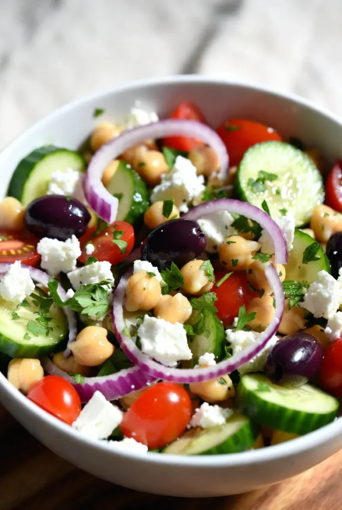 Mediterranean Chickpea Salad Bowls
