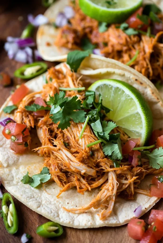 Mexican Shredded Chicken Tacos