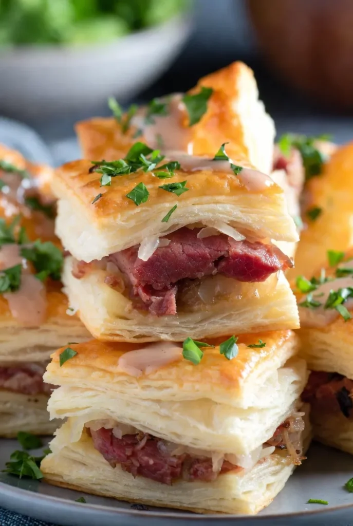 Mini Corned Beef Reuben Bites 