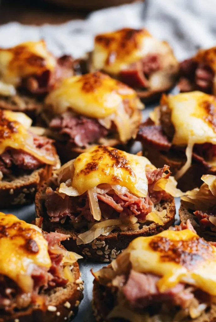 Mini Corned Beef Reuben Bites