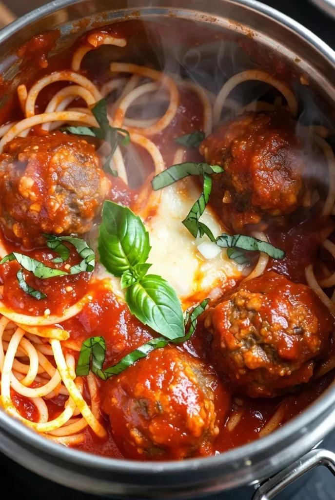 Mini Meatball Spaghetti
