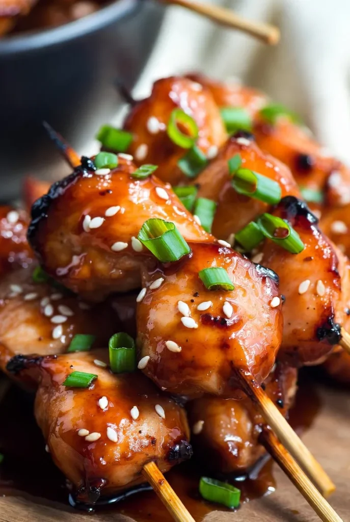 Mini Teriyaki Chicken Skewers