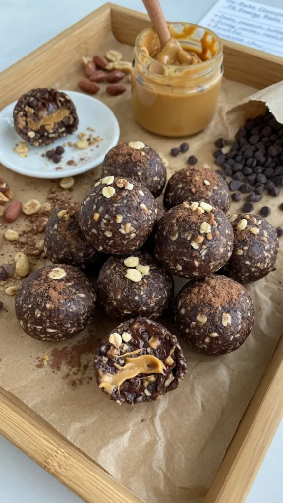 No-Bake Chocolate Peanut Butter Energy Balls