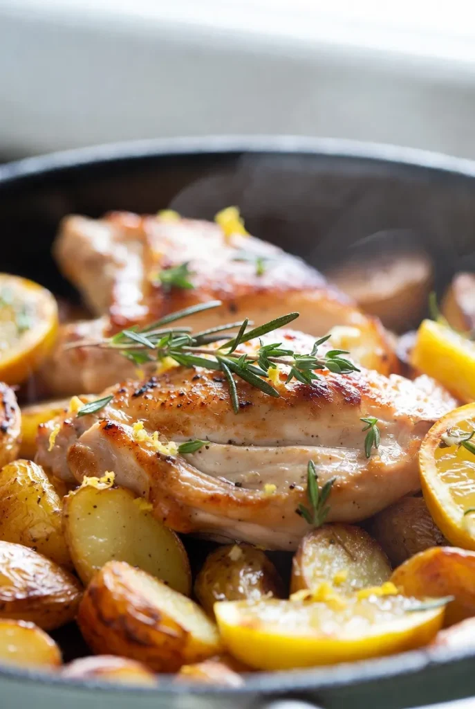 One-Pan Lemon Garlic Chicken & Potatoes