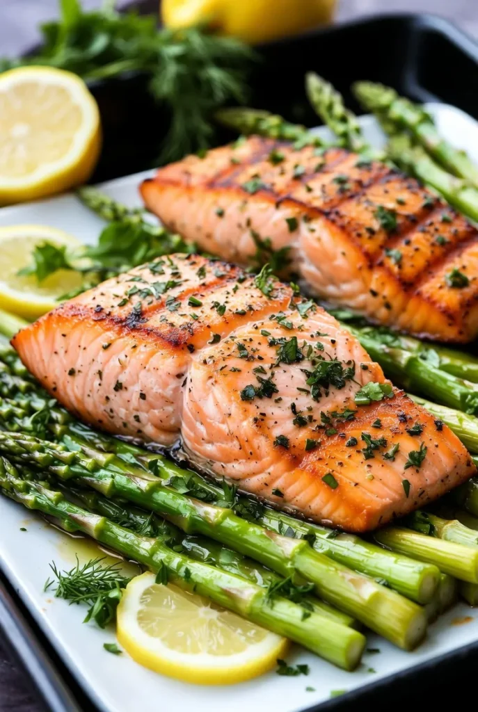 One-Pan Lemon Herb Salmon & Asparagus