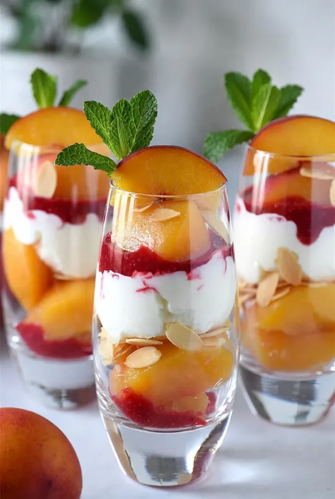 Peach Melba Parfaits
