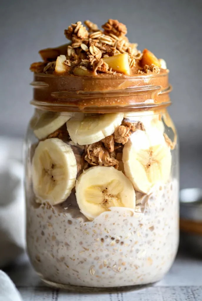 Peanut Butter Banana Overnight Oats