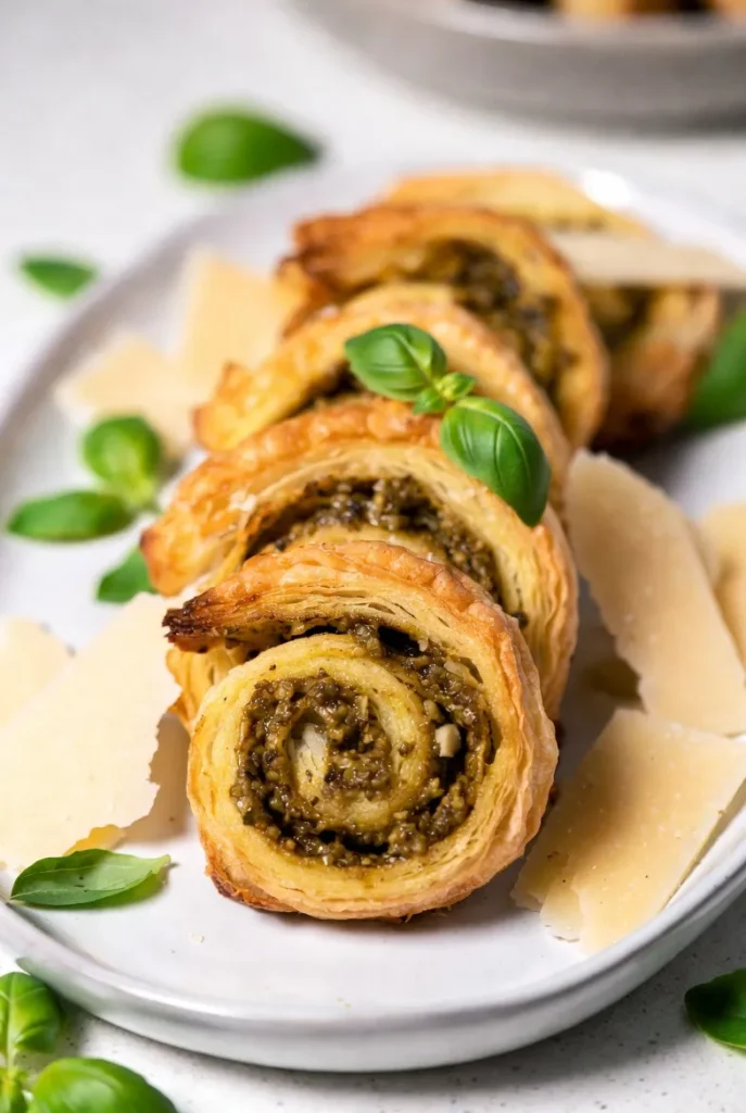 Pesto Shamrock Pinwheels