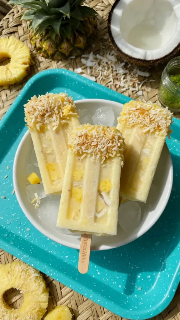 Pineapple Coconut Popsicles