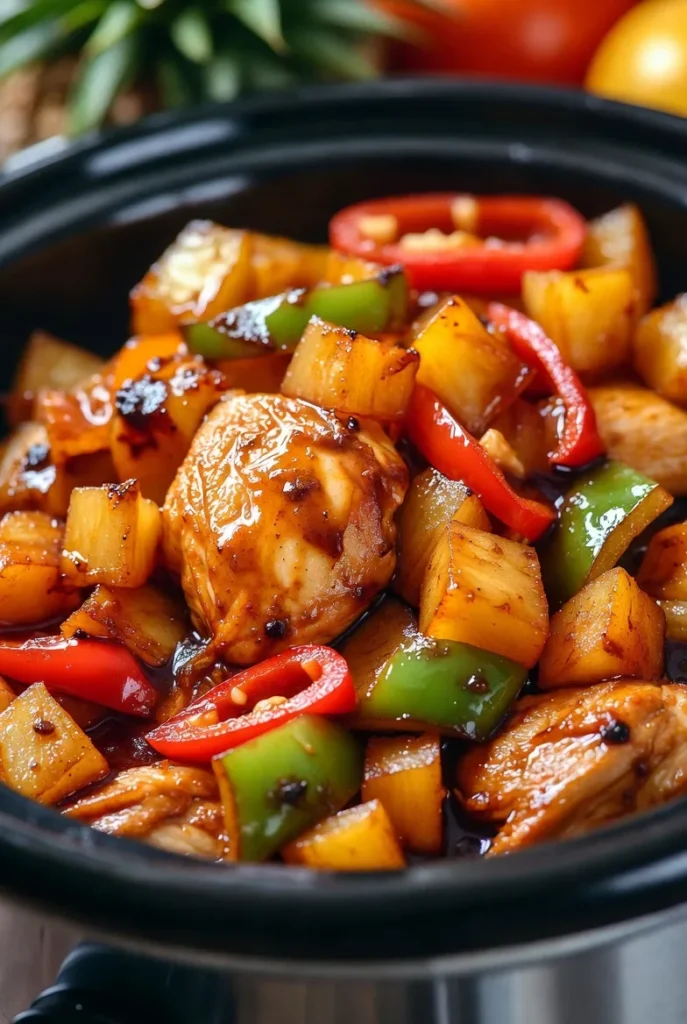 Pineapple Teriyaki Crockpot Chicken