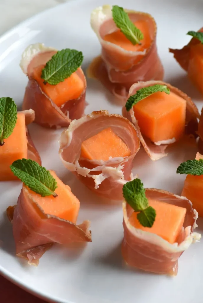 Prosciutto-Wrapped Melon Bites