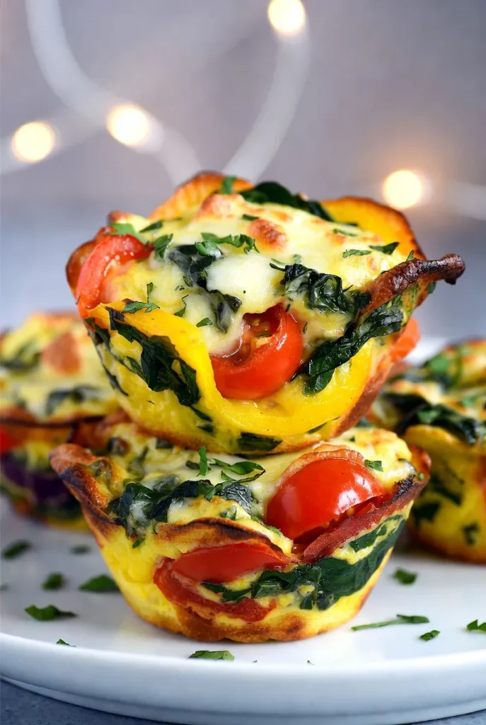Rainbow Veggie Egg Muffins