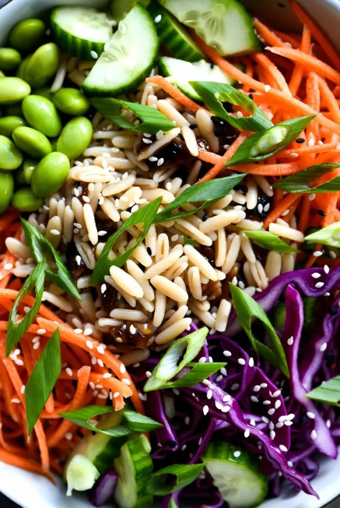 Sesame Ginger Orzo Salad