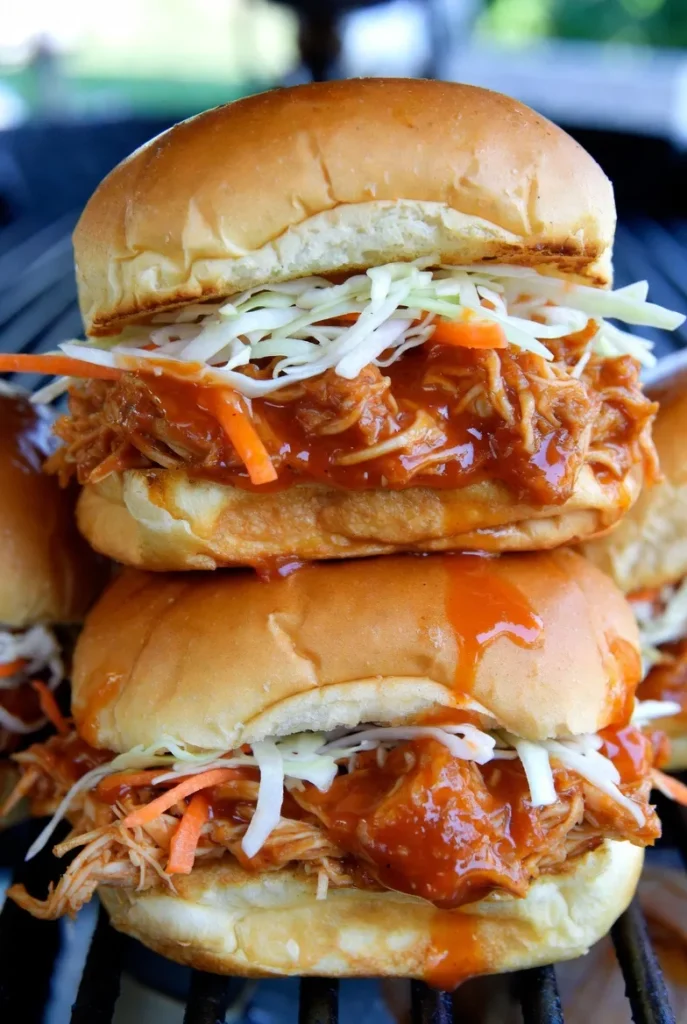 Slow Cooker BBQ Pulled Chicken Sandwiches