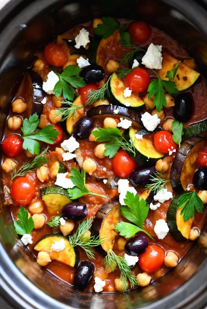 Slow Cooker Mediterranean Chickpea Stew