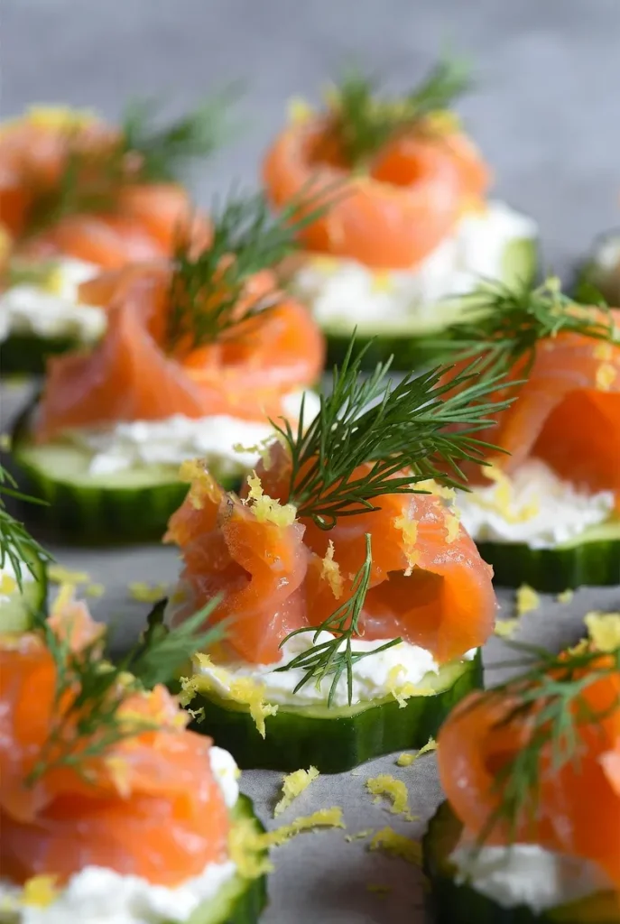 Smoked Salmon Cucumber Bites