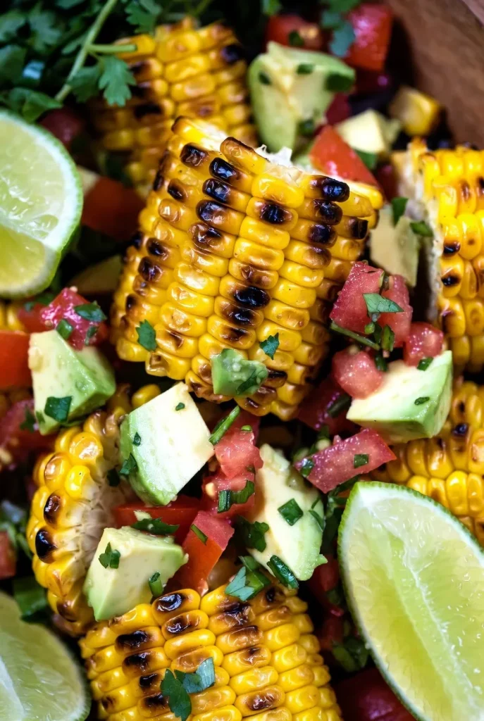 Smoky Grilled Corn and Avocado Salsa
