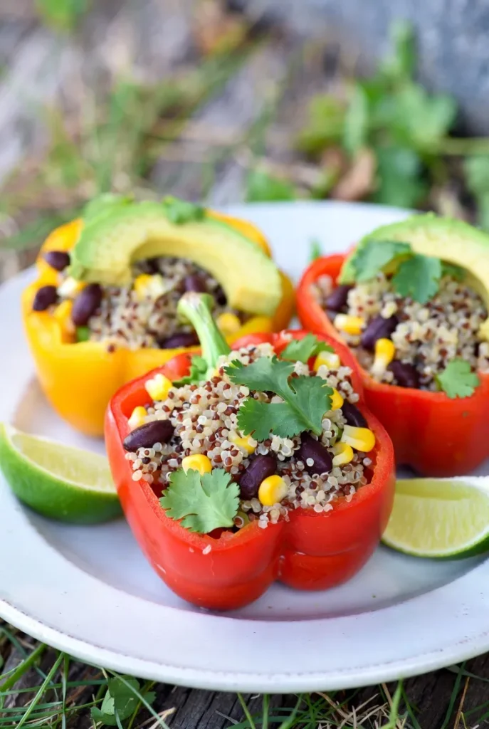 Southwest Quinoa Stuffed Bell Peppers