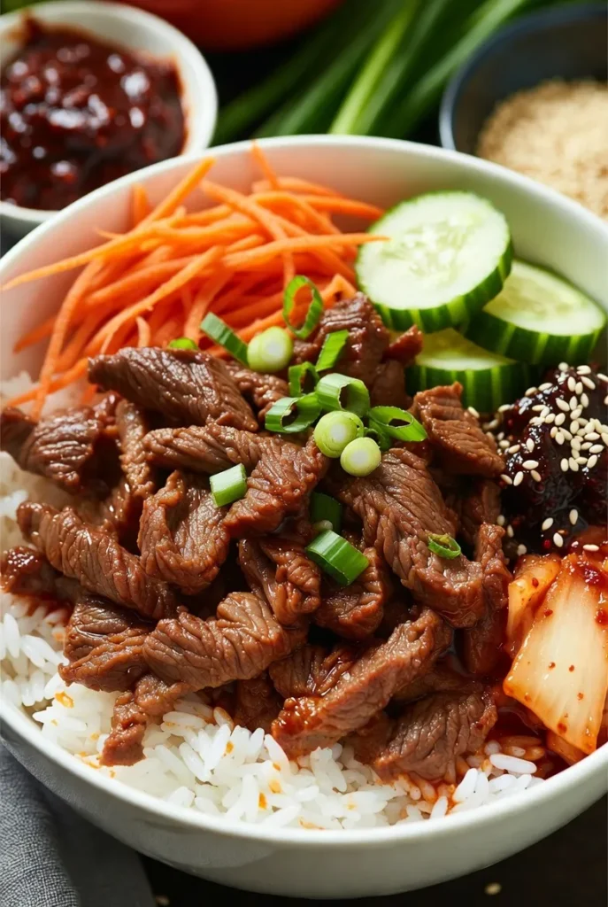 Spicy Korean-Inspired Beef Bulgogi Bowls