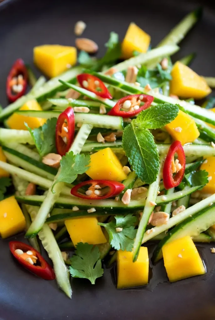 Spicy Thai Cucumber Mango Salad