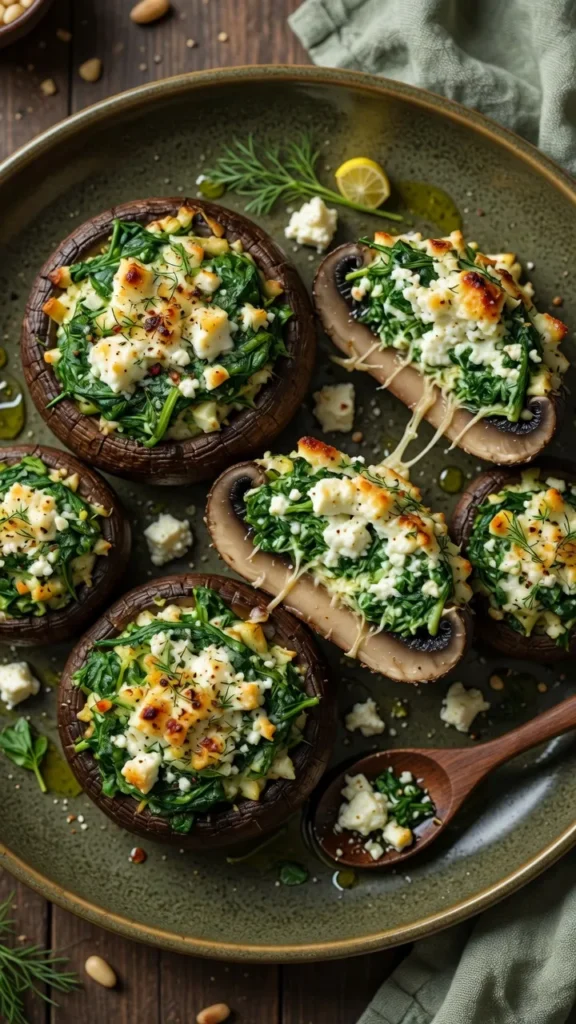 Spinach and Feta Stuffed Mushrooms – Earthy and Cheesy Bites