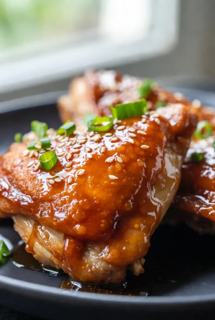 Sticky Honey Garlic Chicken Thighs