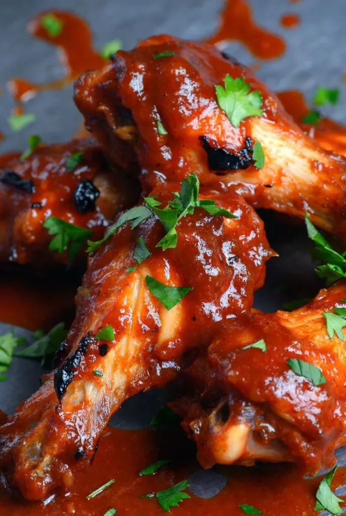 Sticky Smoky BBQ Chicken Wings