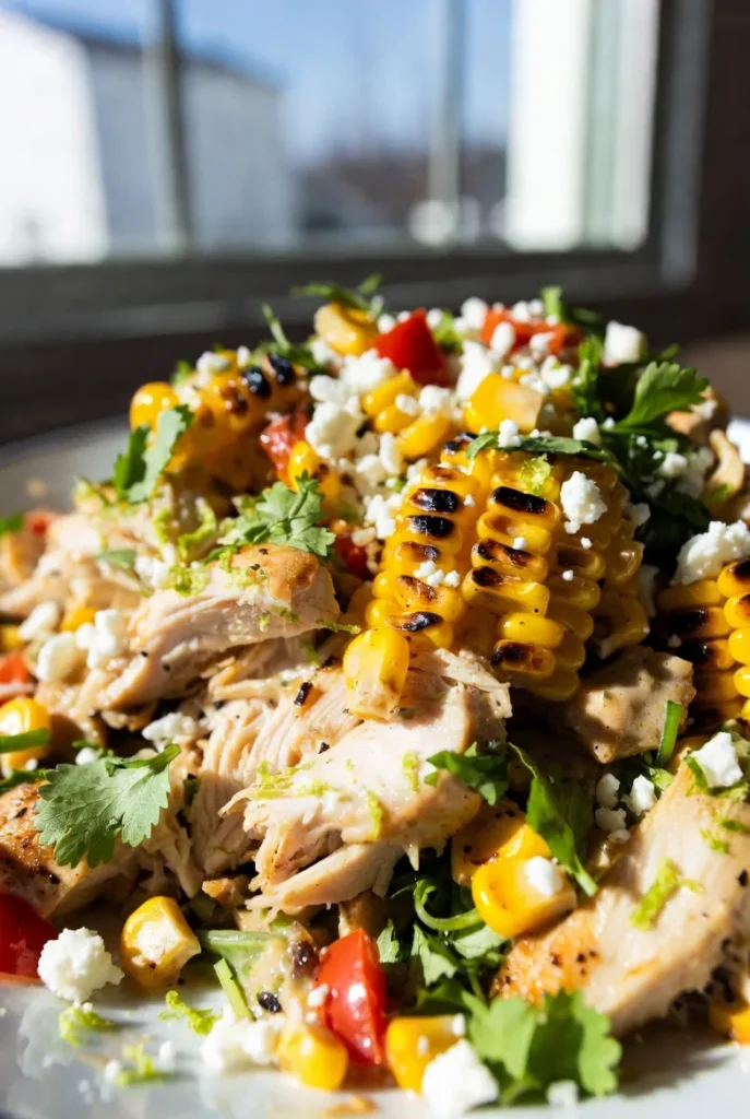 Street Corn Chicken Salad for Summer Dinner