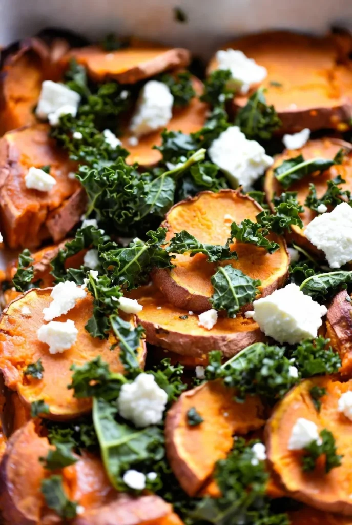 Sweet Potato, Kale & Goat Cheese Breakfast Bake