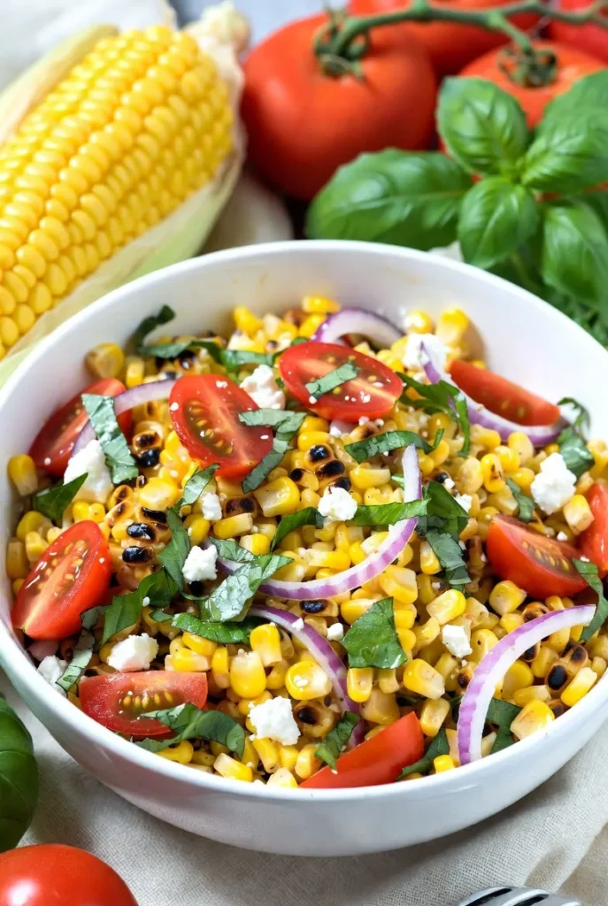 Tomato Basil Corn Salad