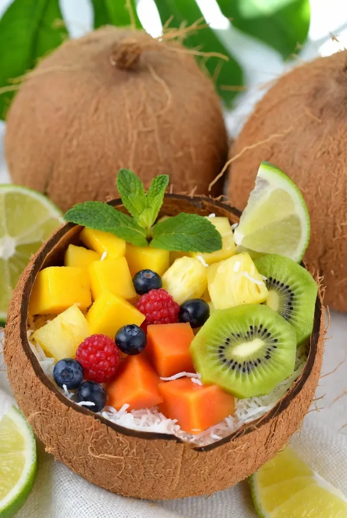 Tropical Mango Coconut Fruit Salad