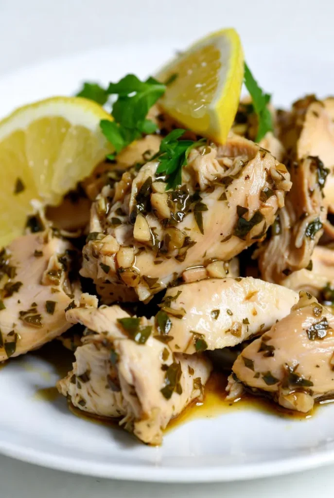 Zesty Lemon Herb Crockpot Chicken