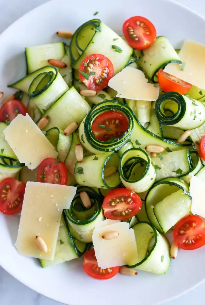 Zucchini Ribbon Salad with Lemon & Parmesan