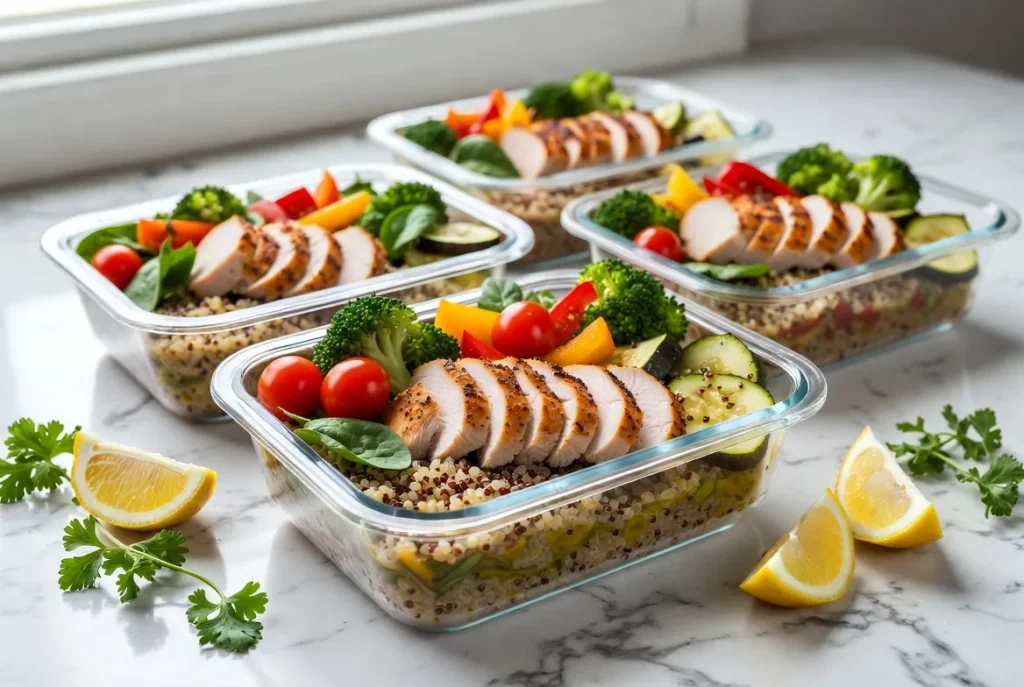 5-Day High-Protein Chicken and Veggie Meal Prep Bowls
